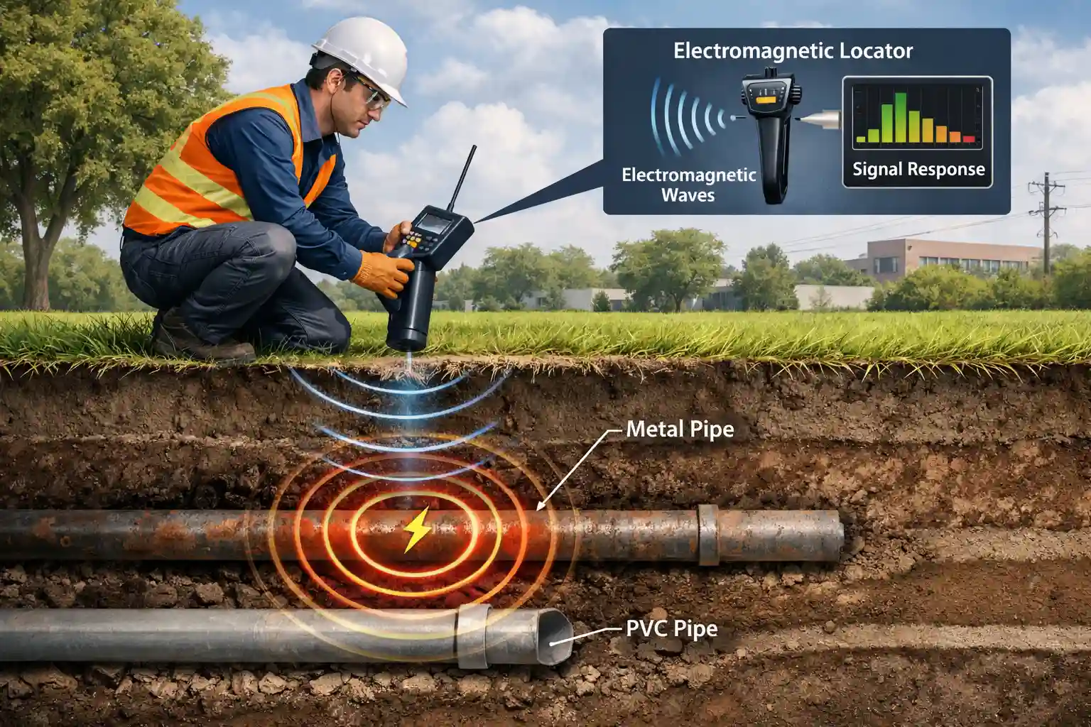 How to Detect Underground Metal Pipes Using Electromagnetic Waves?